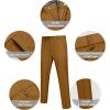 imageCOOFANDY Mens Classic Fit Dress Pants Flat Front Straight Formal Pants Wrinkle Free Expandable Waist Suit PantsBrown
