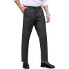 imageCOOFANDY Mens Classic Fit Dress Pants Flat Front Straight Formal Pants Wrinkle Free Expandable Waist Suit PantsDark Grey