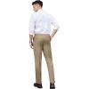 imageCOOFANDY Mens Classic Fit Dress Pants Flat Front Straight Formal Pants Wrinkle Free Expandable Waist Suit PantsKhaki