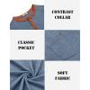 imageCOOFANDY Mens Henley Shirts Short Sleeve Casual Button TShirts Basic Tee Shirts Summer Vintage T Shirts with PocketDark BlueCaramel