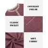 imageCOOFANDY Mens Henley Shirts Short Sleeve Casual Button TShirts Basic Tee Shirts Summer Vintage T Shirts with PocketDark Red