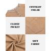 imageCOOFANDY Mens Henley Shirts Short Sleeve Casual Button TShirts Basic Tee Shirts Summer Vintage T Shirts with PocketLight Khaki