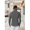 imageCOOFANDY Mens Long Sleeve Button Down Shirts Casual Untucked Dress Shirt Beach Wedding ShirtsDark Gray