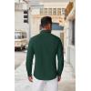 imageCOOFANDY Mens Long Sleeve Button Down Shirts Casual Untucked Dress Shirt Beach Wedding ShirtsDark Green