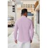 imageCOOFANDY Mens Long Sleeve Button Down Shirts Casual Untucked Dress Shirt Beach Wedding ShirtsLavender