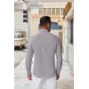 imageCOOFANDY Mens Long Sleeve Button Down Shirts Casual Untucked Dress Shirt Beach Wedding ShirtsLight Grey
