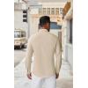 imageCOOFANDY Mens Long Sleeve Button Down Shirts Casual Untucked Dress Shirt Beach Wedding ShirtsLight Khaki