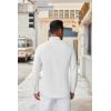 imageCOOFANDY Mens Long Sleeve Button Down Shirts Casual Untucked Dress Shirt Beach Wedding ShirtsWhite