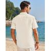 imageCOOFANDY Mens Muscle Fit Dress Shirts Banded Collar Casual Button Down ShirtsKhaki