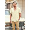 imageCOOFANDY Mens Muscle Fit Dress Shirts Banded Collar Casual Button Down ShirtsPure