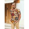 imageCOOFANDY Mens Muscle Fit Dress Shirts Banded Collar Casual Button Down ShirtsVintage