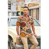 imageCOOFANDY Mens Muscle Fit Dress Shirts Banded Collar Casual Button Down ShirtsVintage