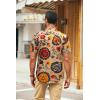 imageCOOFANDY Mens Muscle Fit Dress Shirts Banded Collar Casual Button Down ShirtsVintage