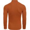 imageCOOFANDY Mens Ribbed Slim Fit Knitted Pullover Casual Turtleneck SweaterBritish Tan