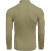 imageCOOFANDY Mens Ribbed Slim Fit Knitted Pullover Casual Turtleneck SweaterCamel Apricot