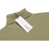 imageCOOFANDY Mens Ribbed Slim Fit Knitted Pullover Casual Turtleneck SweaterCamel Apricot