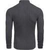 imageCOOFANDY Mens Ribbed Slim Fit Knitted Pullover Casual Turtleneck SweaterCharcoal Grey
