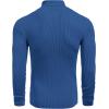 imageCOOFANDY Mens Ribbed Slim Fit Knitted Pullover Casual Turtleneck SweaterCornflower Blue