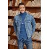 imageCOOFANDY Mens Ribbed Slim Fit Knitted Pullover Casual Turtleneck SweaterCornflower Blue