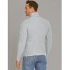 imageCOOFANDY Mens Ribbed Slim Fit Knitted Pullover Casual Turtleneck SweaterGrey