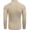 imageCOOFANDY Mens Ribbed Slim Fit Knitted Pullover Casual Turtleneck SweaterKhaki