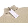 imageCOOFANDY Mens Ribbed Slim Fit Knitted Pullover Casual Turtleneck SweaterKhaki