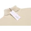 imageCOOFANDY Mens Ribbed Slim Fit Knitted Pullover Casual Turtleneck SweaterLight Apricot