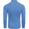 imageCOOFANDY Mens Ribbed Slim Fit Knitted Pullover Casual Turtleneck SweaterLight Blue