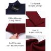 imageCOOFANDY Mens Ribbed Slim Fit Knitted Pullover Casual Turtleneck SweaterNavy  Wine Red