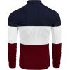 imageCOOFANDY Mens Ribbed Slim Fit Knitted Pullover Casual Turtleneck SweaterNavy  Wine Red