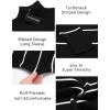 imageCOOFANDY Mens Ribbed Slim Fit Knitted Pullover Casual Turtleneck SweaterStripedblack