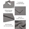 imageCOOFANDY Mens Ribbed Slim Fit Knitted Pullover Casual Turtleneck SweaterStripedgrey