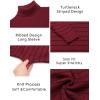 imageCOOFANDY Mens Ribbed Slim Fit Knitted Pullover Casual Turtleneck SweaterStripedred