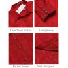 imageCOOFANDY Mens Silk Satin Dress Shirt Long Sleeve Floral Printed Shirt Paisley Button Down Shirts for Wedding Party PromBright Red