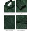 imageCOOFANDY Mens Silk Satin Dress Shirt Long Sleeve Floral Printed Shirt Paisley Button Down Shirts for Wedding Party PromGreen