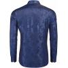 imageCOOFANDY Mens Silk Satin Dress Shirt Long Sleeve Floral Printed Shirt Paisley Button Down Shirts for Wedding Party PromNavy Blue