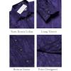 imageCOOFANDY Mens Silk Satin Dress Shirt Long Sleeve Floral Printed Shirt Paisley Button Down Shirts for Wedding Party PromPurple