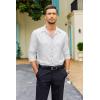 imageCOOFANDY Mens Silk Satin Dress Shirt Long Sleeve Floral Printed Shirt Paisley Button Down Shirts for Wedding Party PromWhite