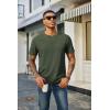 imageCOOFANDY Mens Waffle Henley Short Sleeve Textured T Shirt Casual Button Tee Shirts Heavyweight Henley Summer TopArmy Green