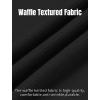 imageCOOFANDY Mens Waffle Henley Short Sleeve Textured T Shirt Casual Button Tee Shirts Heavyweight Henley Summer TopBlack