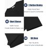 imageCOOFANDY Mens Waffle Henley Short Sleeve Textured T Shirt Casual Button Tee Shirts Heavyweight Henley Summer TopBlack