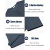 imageCOOFANDY Mens Waffle Henley Short Sleeve Textured T Shirt Casual Button Tee Shirts Heavyweight Henley Summer TopDark Grey