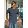 imageCOOFANDY Mens Waffle Henley Short Sleeve Textured T Shirt Casual Button Tee Shirts Heavyweight Henley Summer TopDark Grey