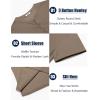 imageCOOFANDY Mens Waffle Henley Short Sleeve Textured T Shirt Casual Button Tee Shirts Heavyweight Henley Summer TopKhaki