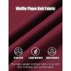 imageCOOFANDY Mens Waffle Henley Short Sleeve Textured T Shirt Casual Button Tee Shirts Heavyweight Henley Summer TopWine Red