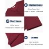 imageCOOFANDY Mens Waffle Henley Short Sleeve Textured T Shirt Casual Button Tee Shirts Heavyweight Henley Summer TopWine Red