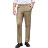 imageCOOFANDY Mens Classic Fit Dress Pants Flat Front Straight Formal Pants Wrinkle Free Expandable Waist Suit PantsKhaki