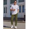 imageCOOFANDY Mens Casual Joggers Pants Cotton Elastic Waist Drawstring Chino Cargo Pants Hiking Outdoor Track SweatpantsArmy Green