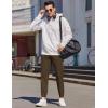 imageCOOFANDY Mens Casual Joggers Pants Cotton Elastic Waist Drawstring Chino Cargo Pants Hiking Outdoor Track SweatpantsBrown