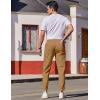 imageCOOFANDY Mens Casual Joggers Pants Cotton Elastic Waist Drawstring Chino Cargo Pants Hiking Outdoor Track SweatpantsBrown3